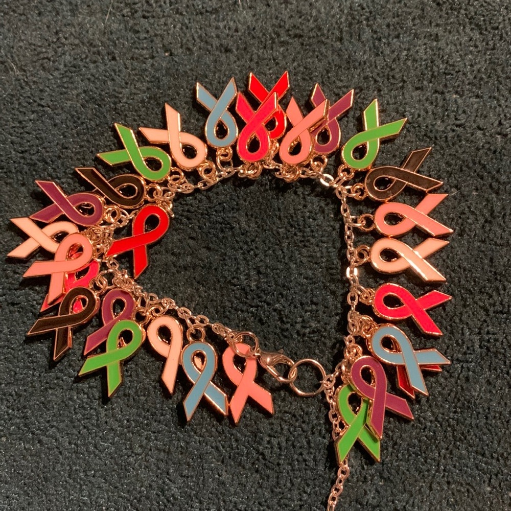 Cancer awareness bracelet.